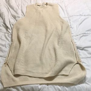 cream sweater dress